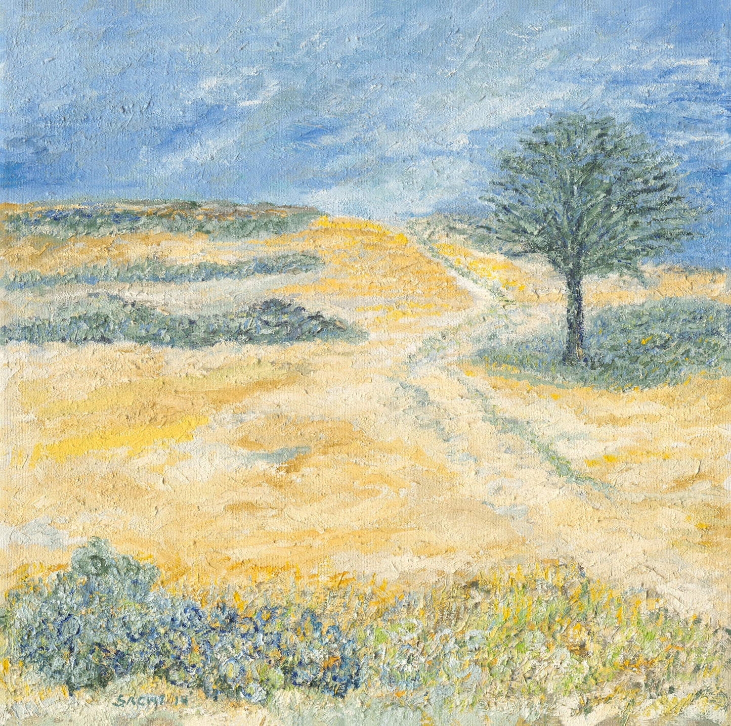 Dune Path with a Lone Tree